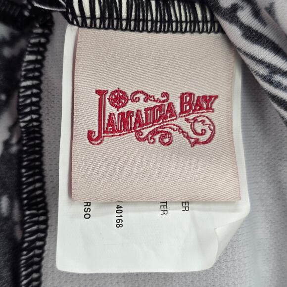 Jamaica Bay Black Ruffle Floral Padded Swimwear Tankini Tank Top Medium M 10 - Picture 5 of 6